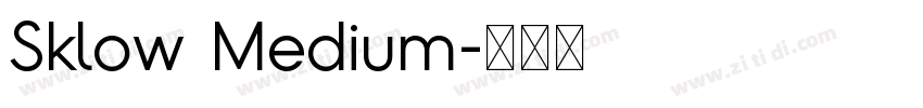 Sklow Medium字体转换